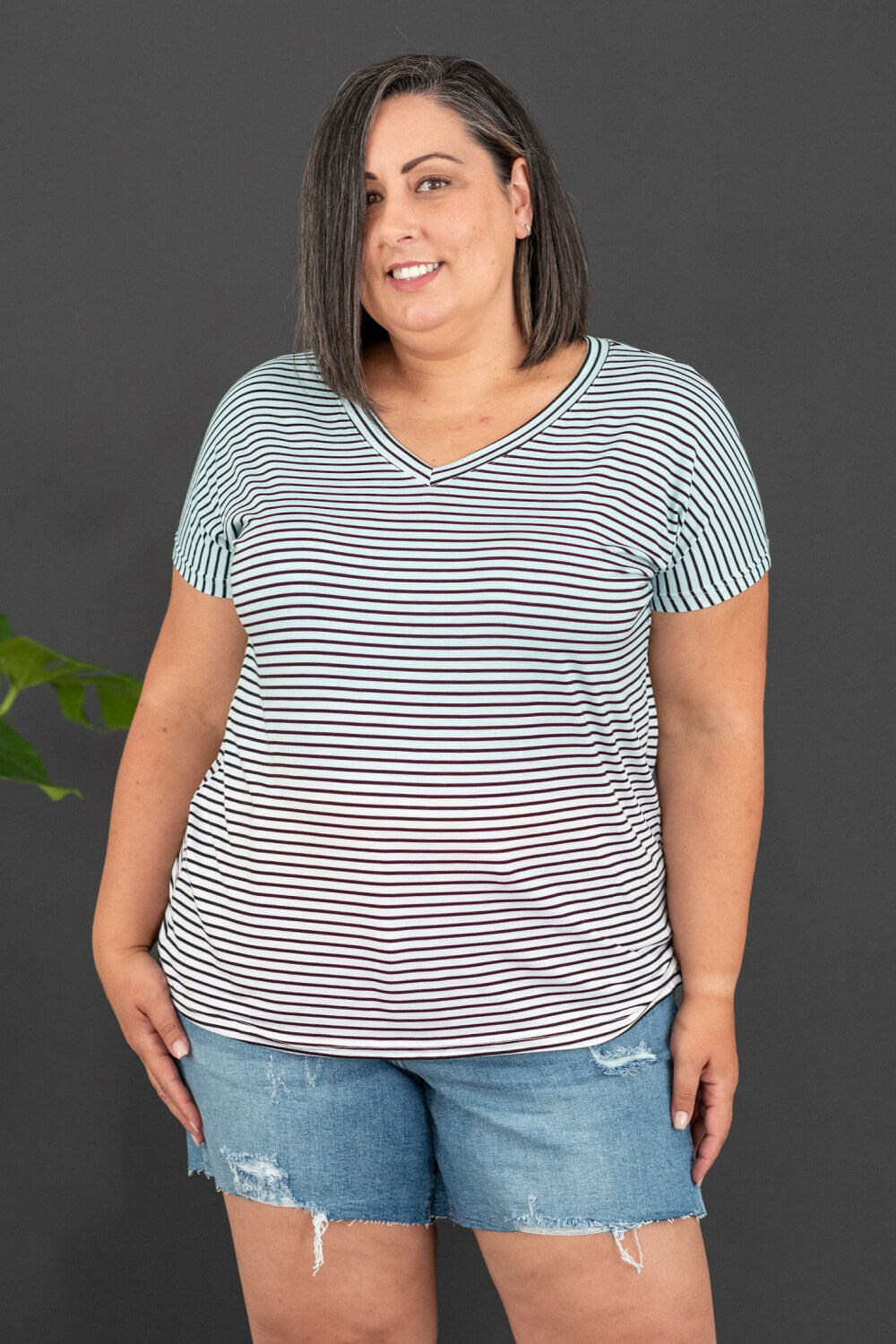 Sew In Love Running Free Full Size Striped Tee