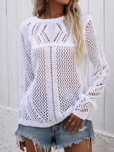 Load image into Gallery viewer, Round Neck Openwork Sweater
