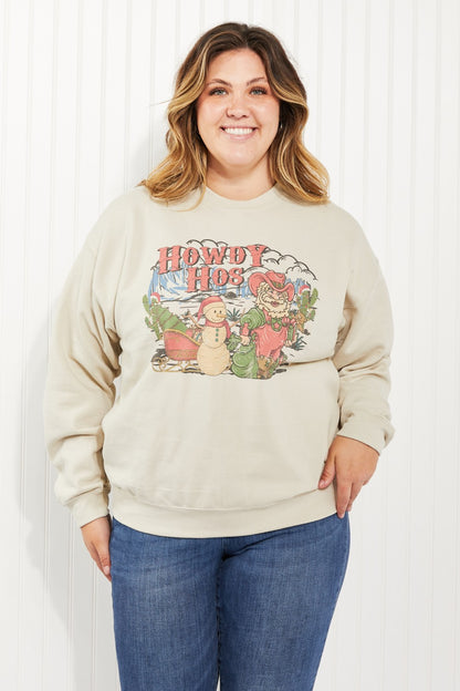 WKNDER Howdy Hos Full Size Graphic Sweatshirt