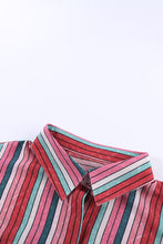 Load image into Gallery viewer, Multicolor Striped Short Sleeve Blouse
