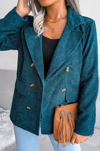 Corduroy Double-Breasted Blazer