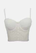 Load image into Gallery viewer, Embroidered Button Front Bustier
