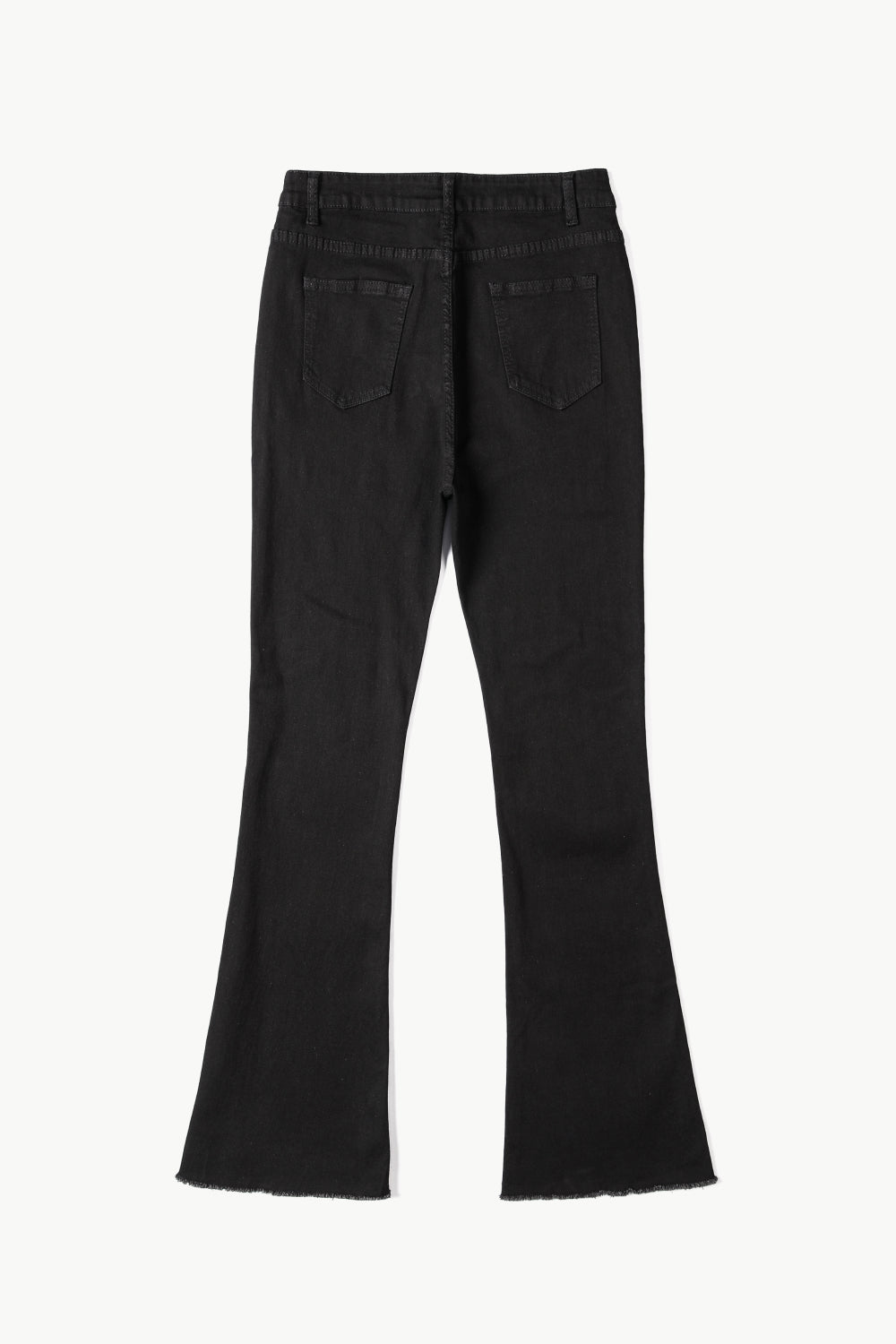 Raw Hem Flare Jeans