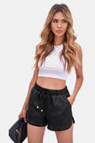 Drawstring Waist Track Shorts