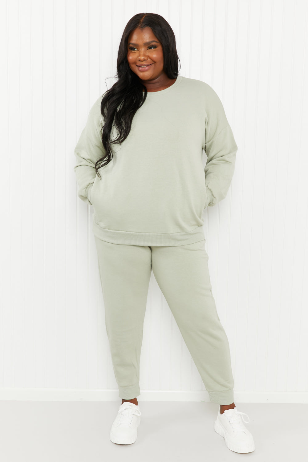 Zenana Full Size Dropped Shoulder Loungewear Set with Pockets