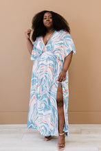 Load image into Gallery viewer, ODDI Down to Earth Full Size Run Marbled Midi Dress
