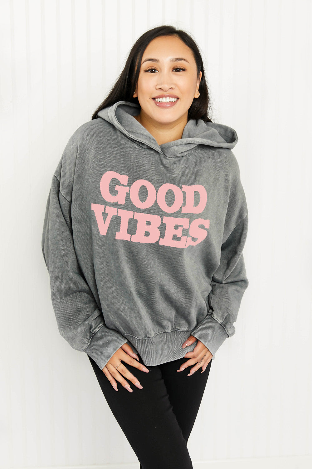 Sew In Love Good Vibes Full Size Hoodie