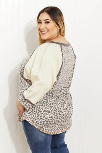 Jodifl Bestie Full Size Run Leopard Baseball Tee