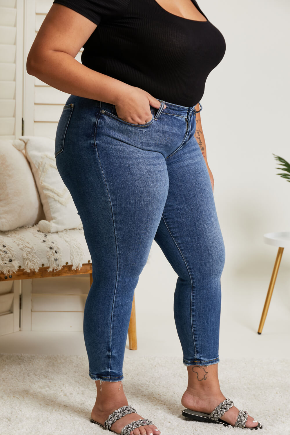 Judy Blue Gemma Full Size Classic Boyfriend Jeans