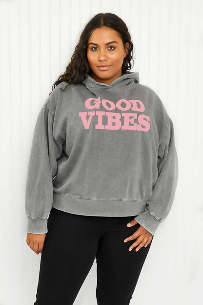 Sew In Love Good Vibes Full Size Hoodie