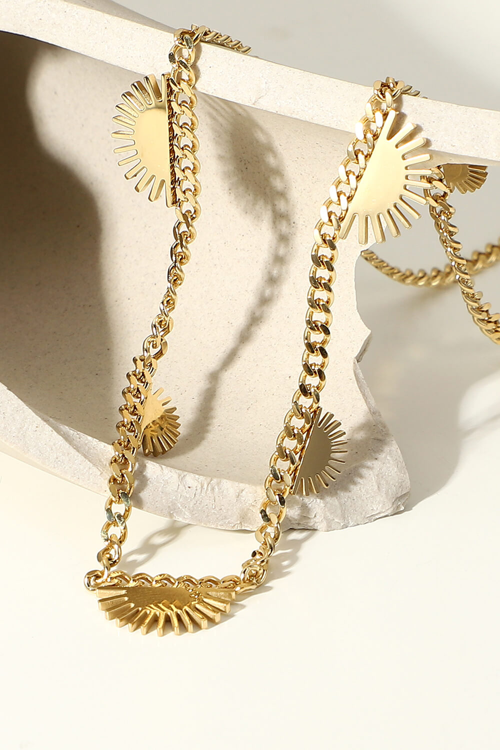 Sun Rays Chain Necklace