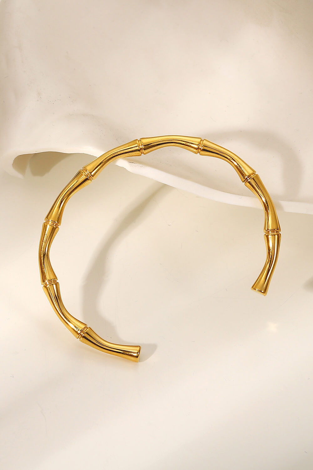 City Living Bamboo-Shape Open Cuff Bracelet