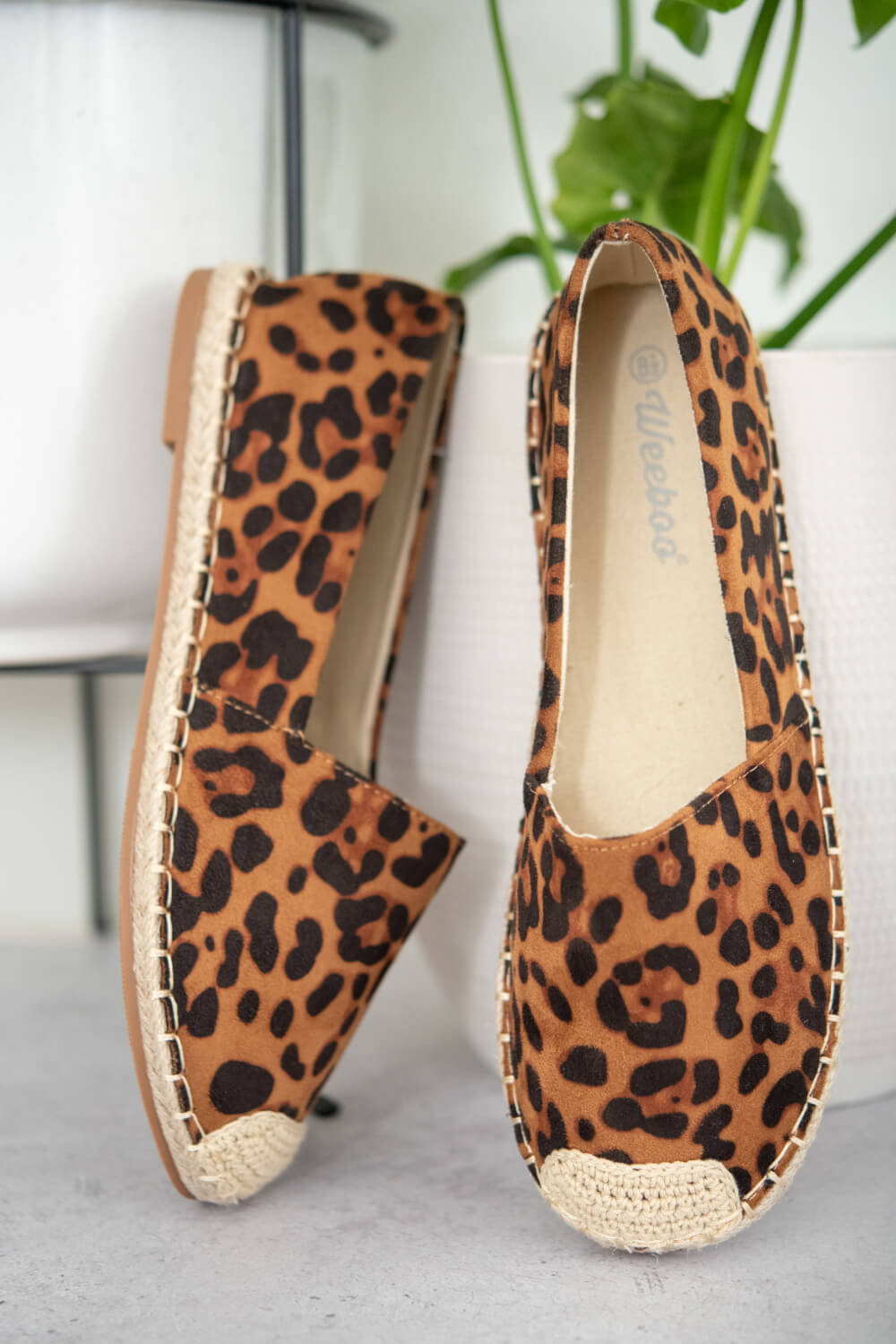 WeeBoo In Step Espadrille Slip-On Flats in Leopard