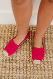 WeeBoo In Step Espadrille Slip-On Flats in Fuchsia