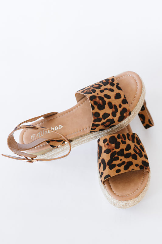 WeeBoo Every Step Espadrille Platform Sandal in Leopard