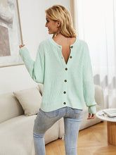 Load image into Gallery viewer, Button Down Rib-Knit Reversible Sweater
