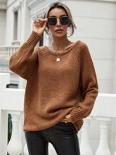 Load image into Gallery viewer, Rolled Hem Raglan Sleeve Sweater
