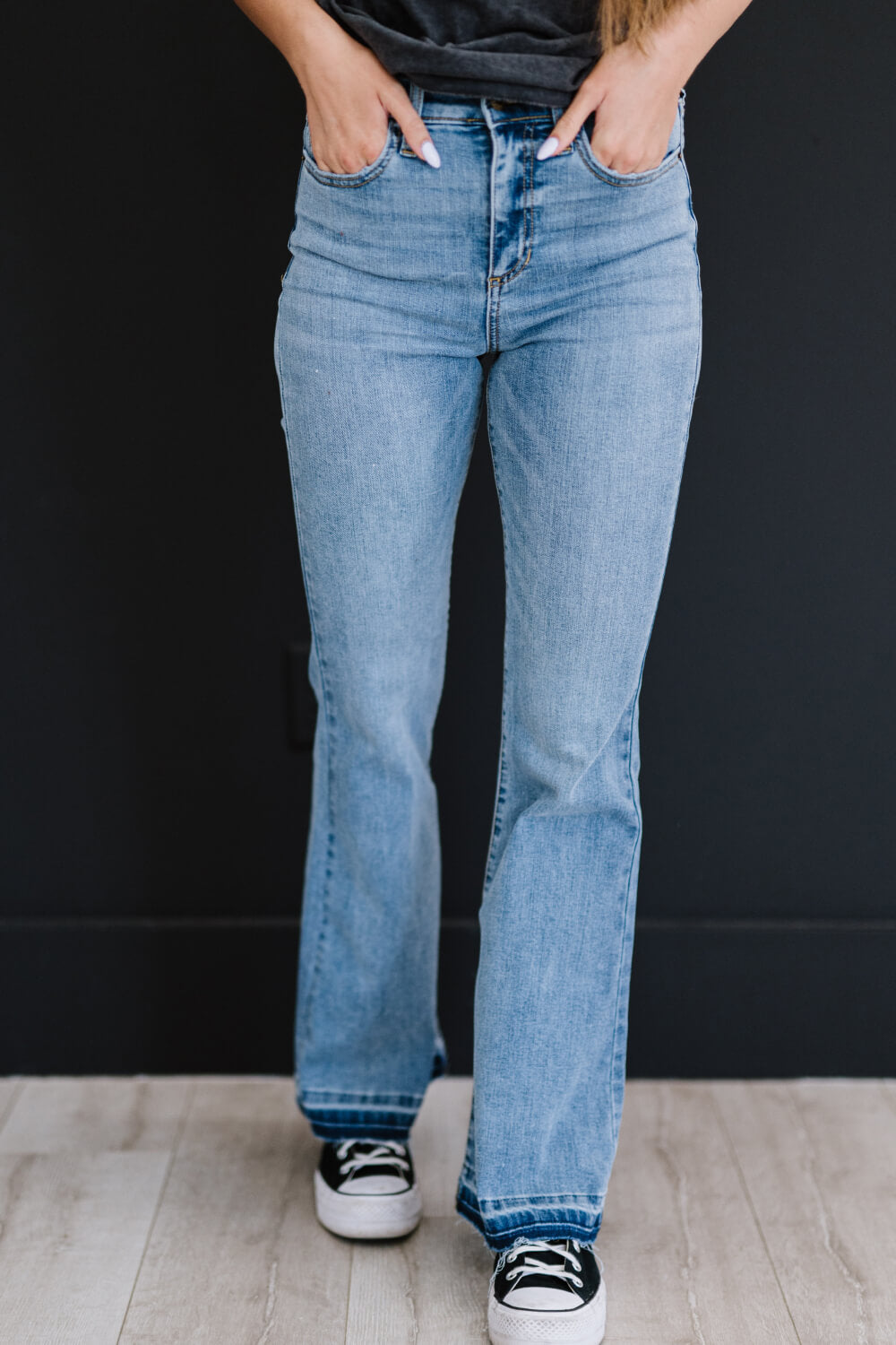 SneakPeek Fit and Flair Full Size Run Flare Jeans