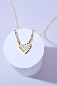 NEVER FORGET Heart Pendant Necklace