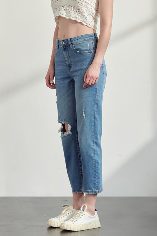 Muselooks What You Want Distressed Cropped Jeans