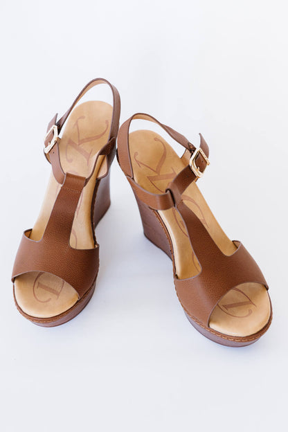 DDK Move Along Peep-Toe Wood Wedge