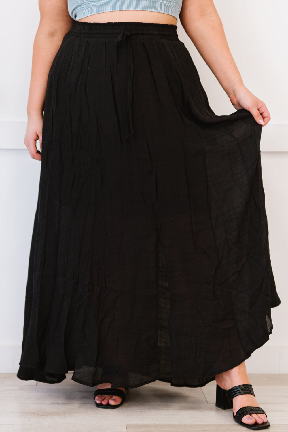 Sweet Lovely by Jen Full Size Leaps and Bounds Slit Maxi Skirt