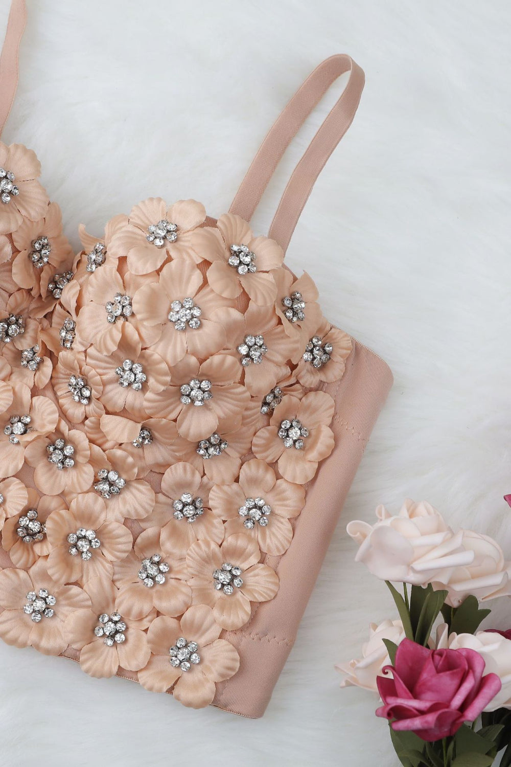 Flower Embellishment Bustier