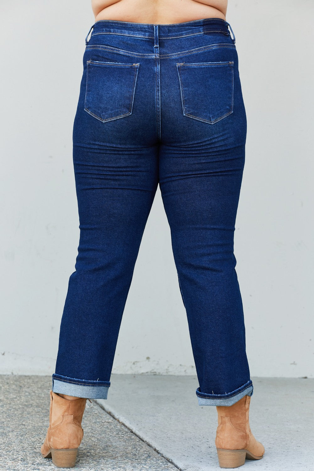 RISEN Crossover Waist Jeans with Pockets