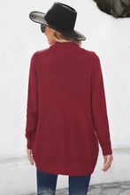 Load image into Gallery viewer, Open Front Curved Knit Cardigan Sweater
