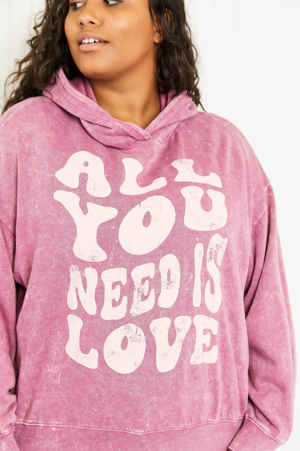 Sew In Love All You Need Is Love Full Size Hoodie