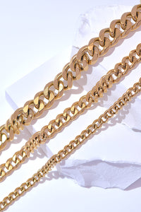 Keeps Getting Better Curb Chain Three-Piece Necklace Set