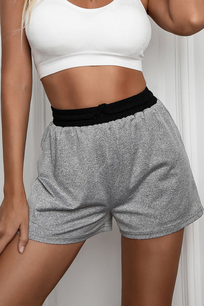 Heathered Elastic Band Shorts