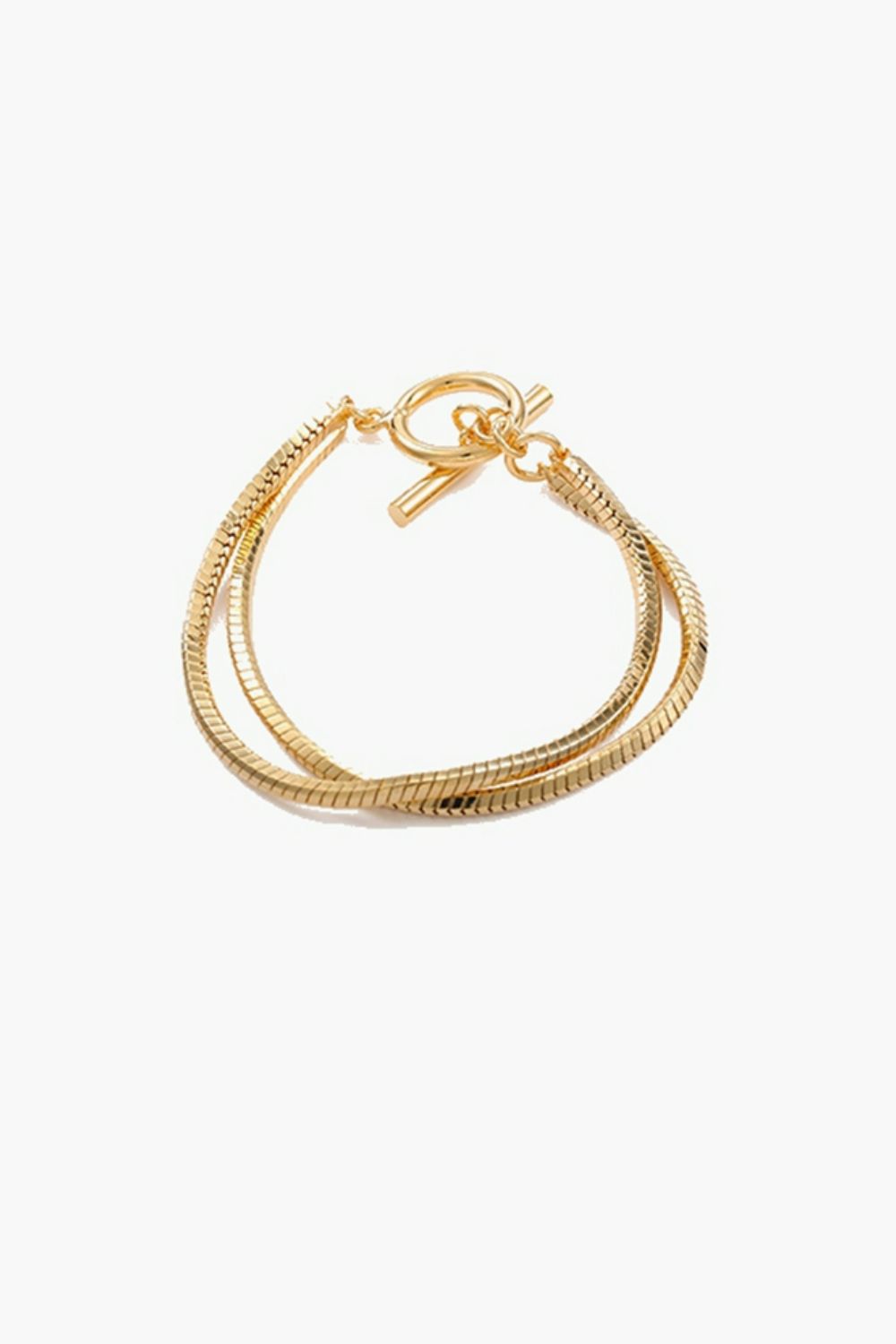 Snake Chain Toggle Clasp Bracelet