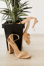 Load image into Gallery viewer, KAYLEEN Standing Tall Square Toe Block Heel Sandals in Taupe
