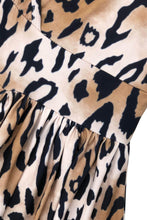 Load image into Gallery viewer, Plus Size Leopard Print Pleated Detail Midi Dress
