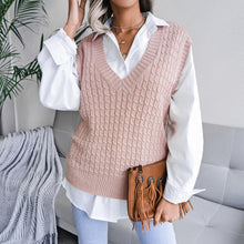 Load image into Gallery viewer, Cable-Knit Capped Sleeve Sweater Vest
