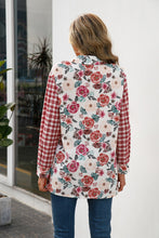 Load image into Gallery viewer, Floral Plaid Button Down Shirt Dress
