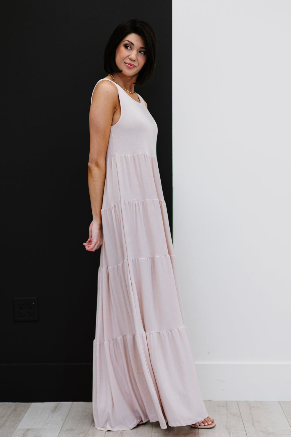 Zenana Love Letter Full Size Run Tiered Sleeveless Maxi Dress