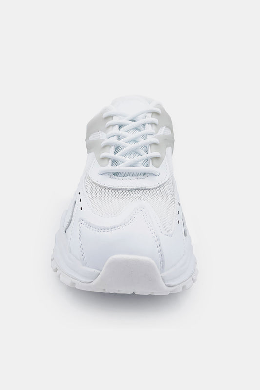 Berness Chunky Sole Contrast Detail Athletic Sneakers in White