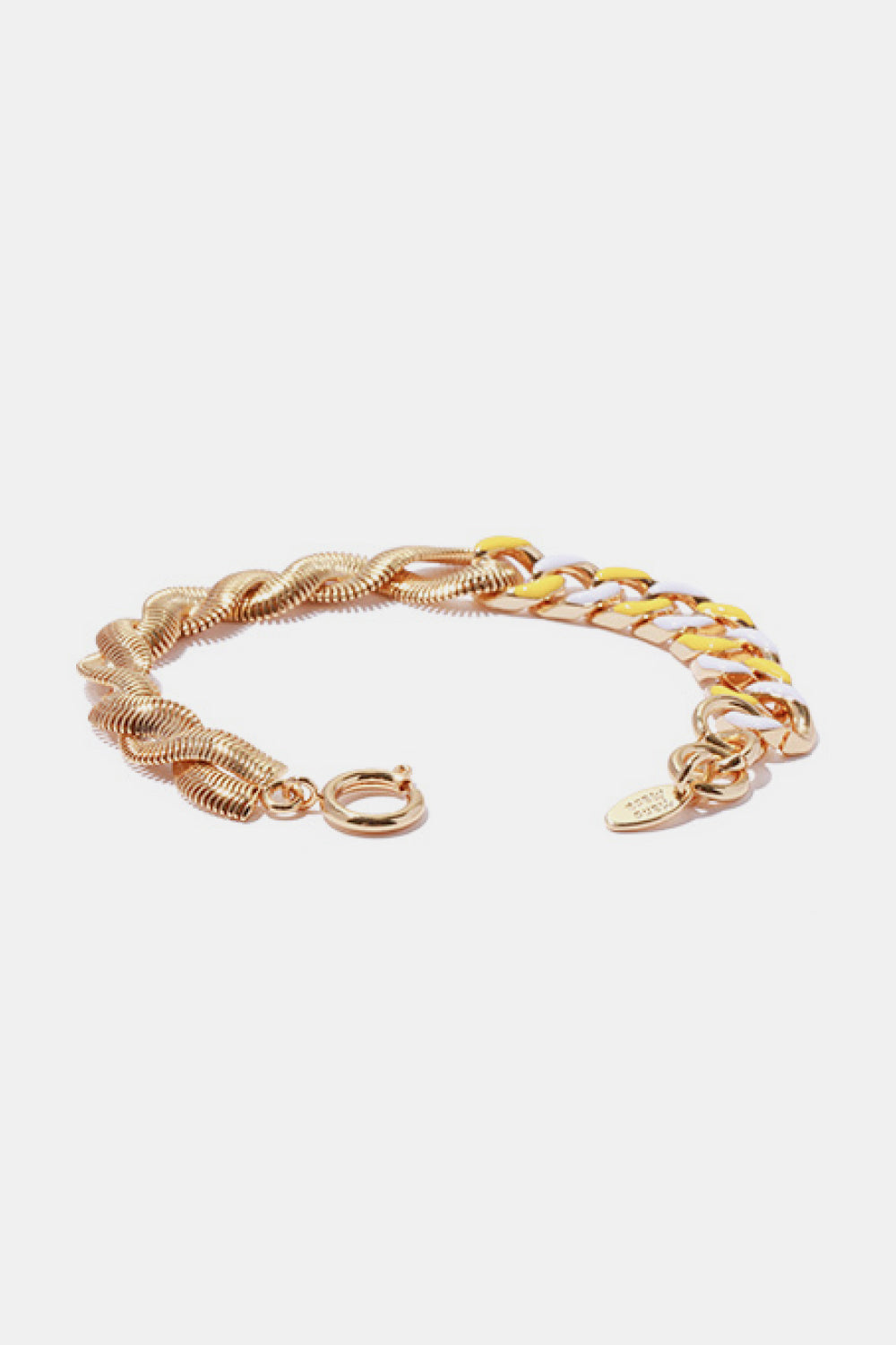 Contrast Twisted Chunky Chain Bracelet