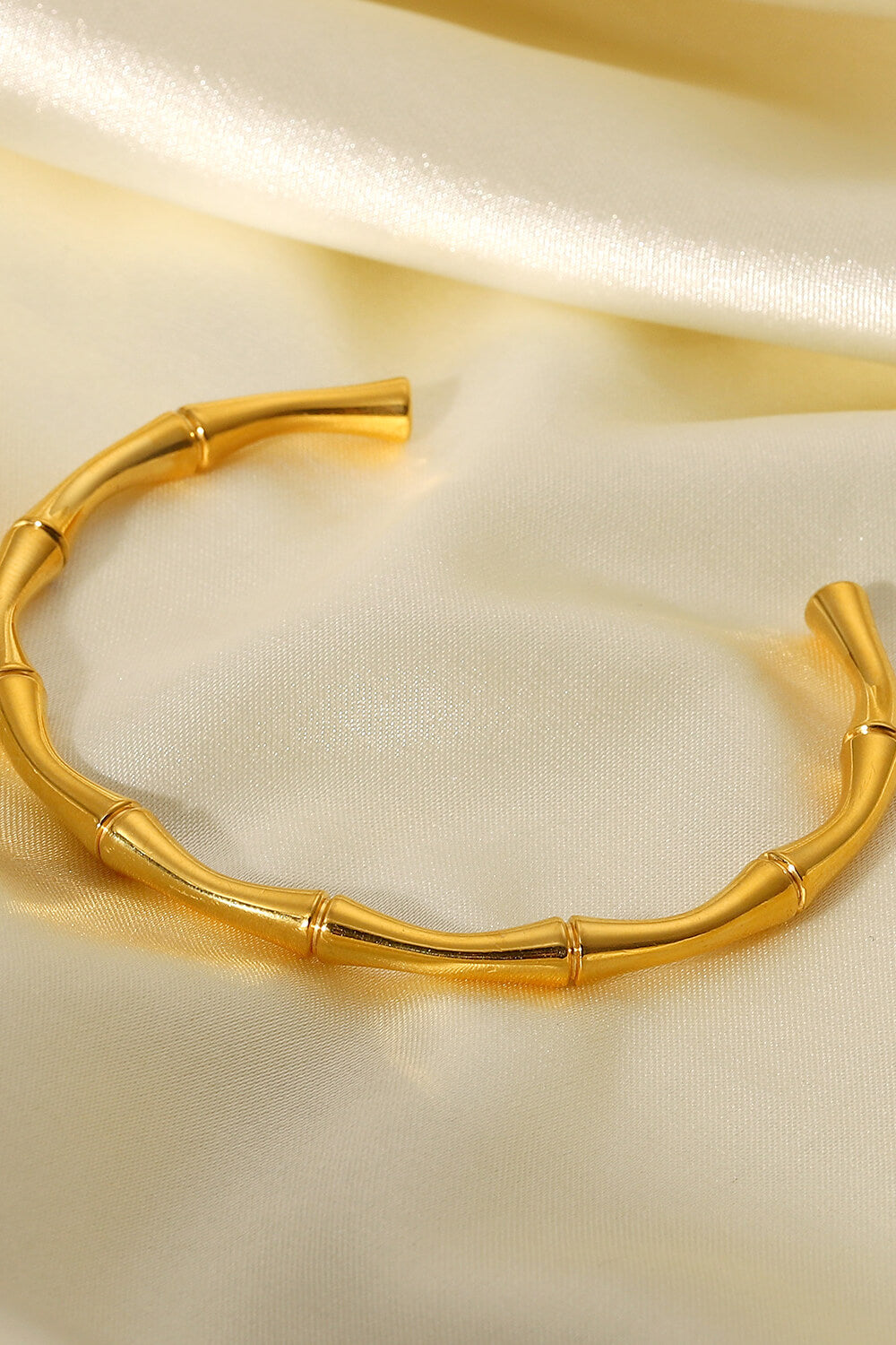 City Living Bamboo-Shape Open Cuff Bracelet