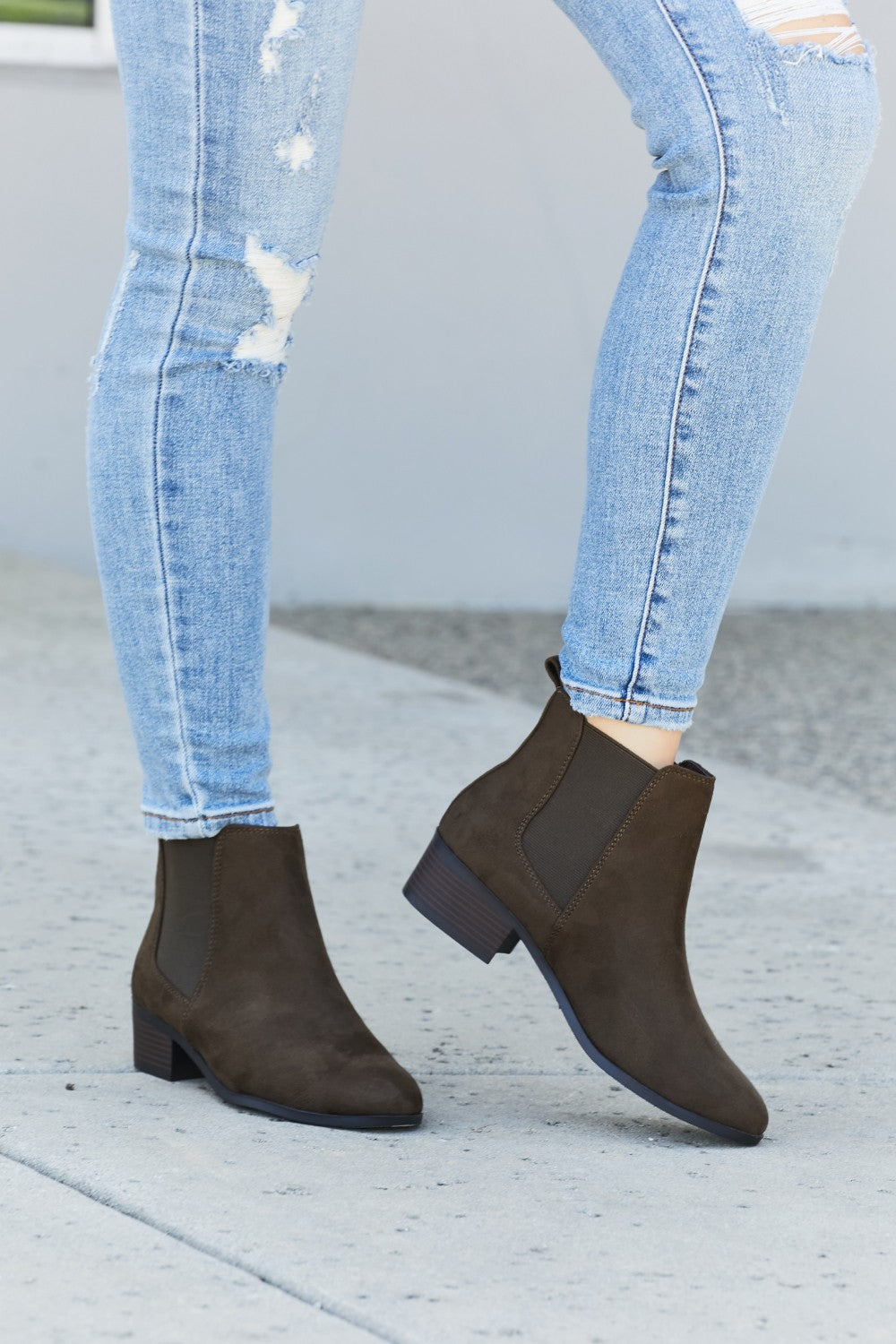 Fortune Dynamic Falling in Love Faux Suede Chelsea Boot