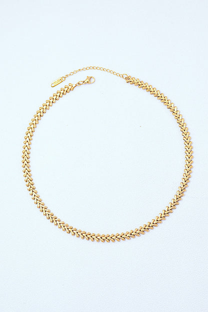 Very Captivating Gold-Plated V-Chain Necklace