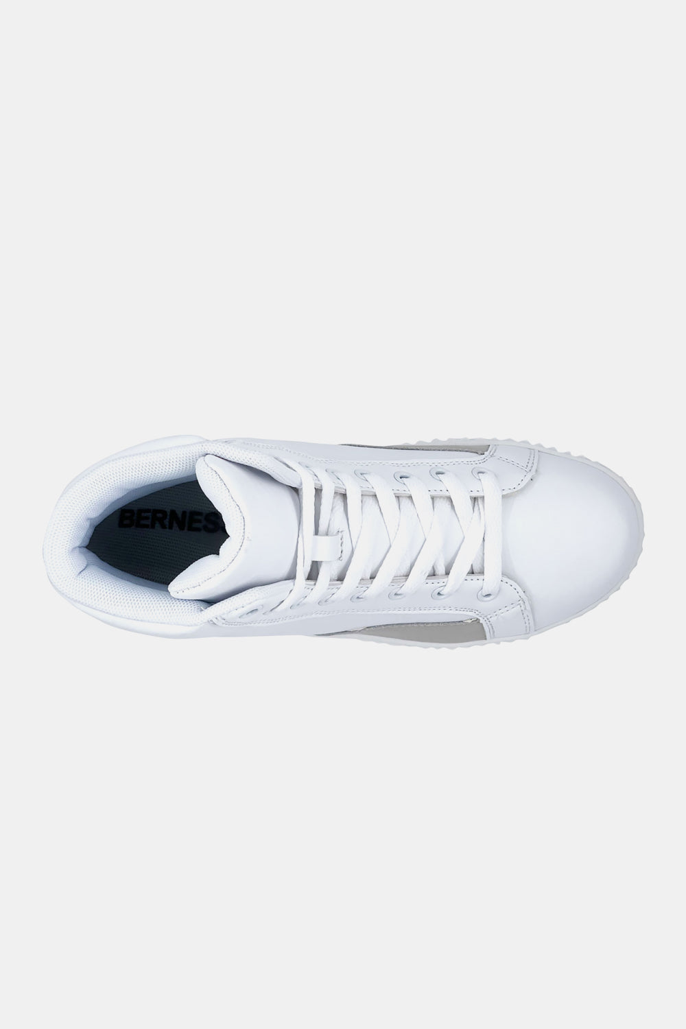 Berness Platform Lace-Up High-Top Sneakers in White