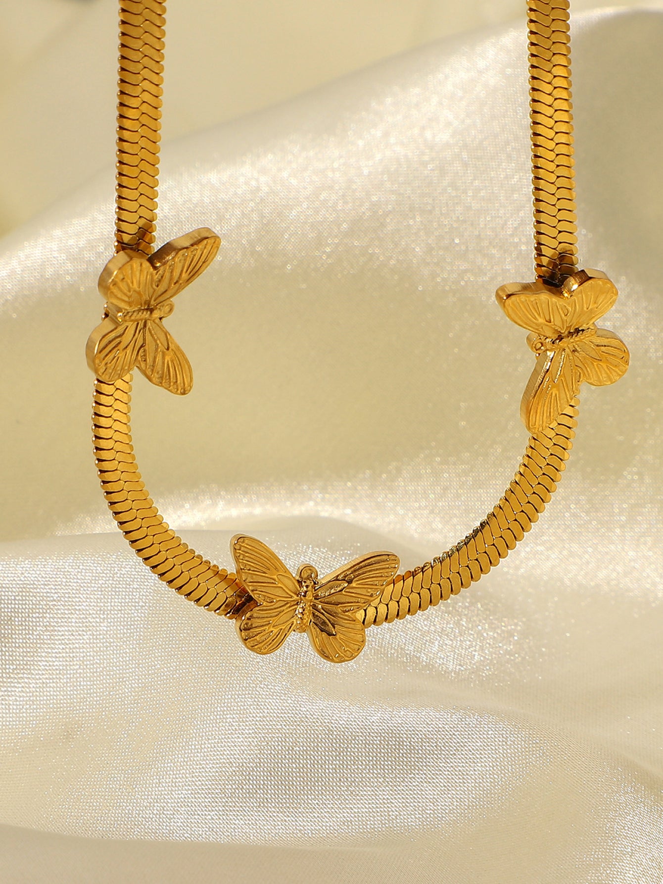 Butterflies Snake Chain Necklace