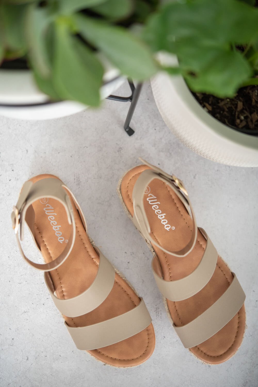 WeeBoo On the Doorstep Espadrille Platform Sandals in Taupe