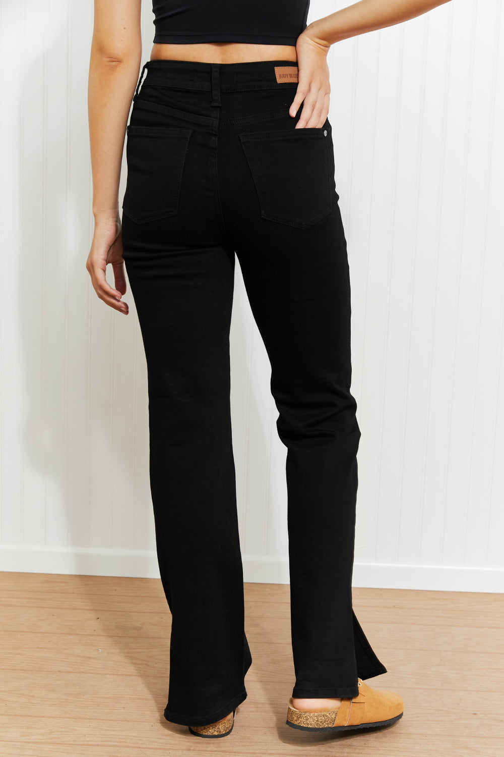 Judy Blue Vanessa Full Size High-Waist Slit Straight Jeans