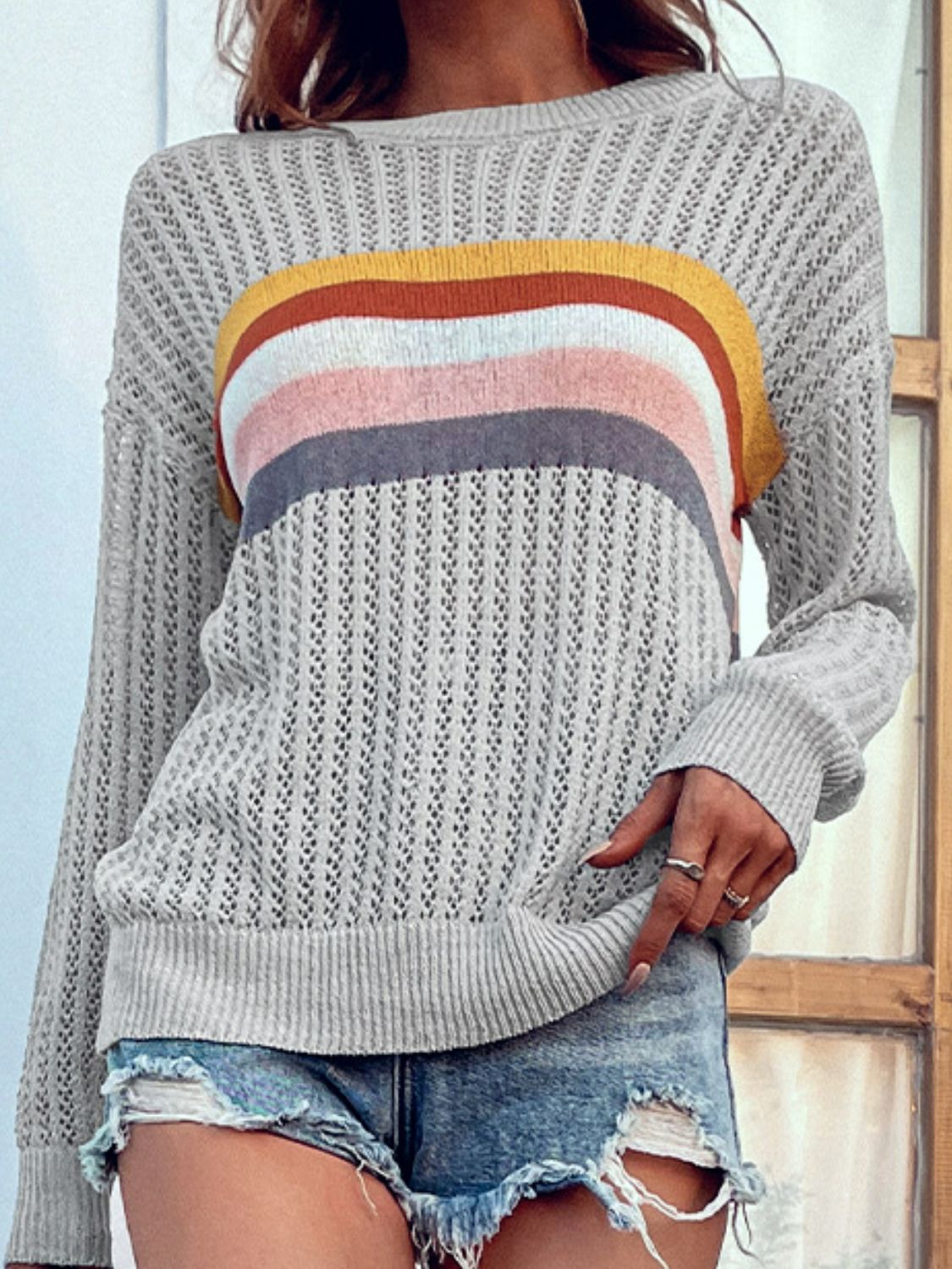 Striped Long Sleeve Sweater