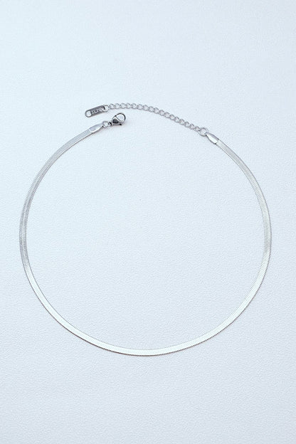 Stainless Steel Snake Chain Lobster Clasp Necklace