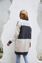 Load image into Gallery viewer, Color Block Ribbed Trim Open Front Cardigan
